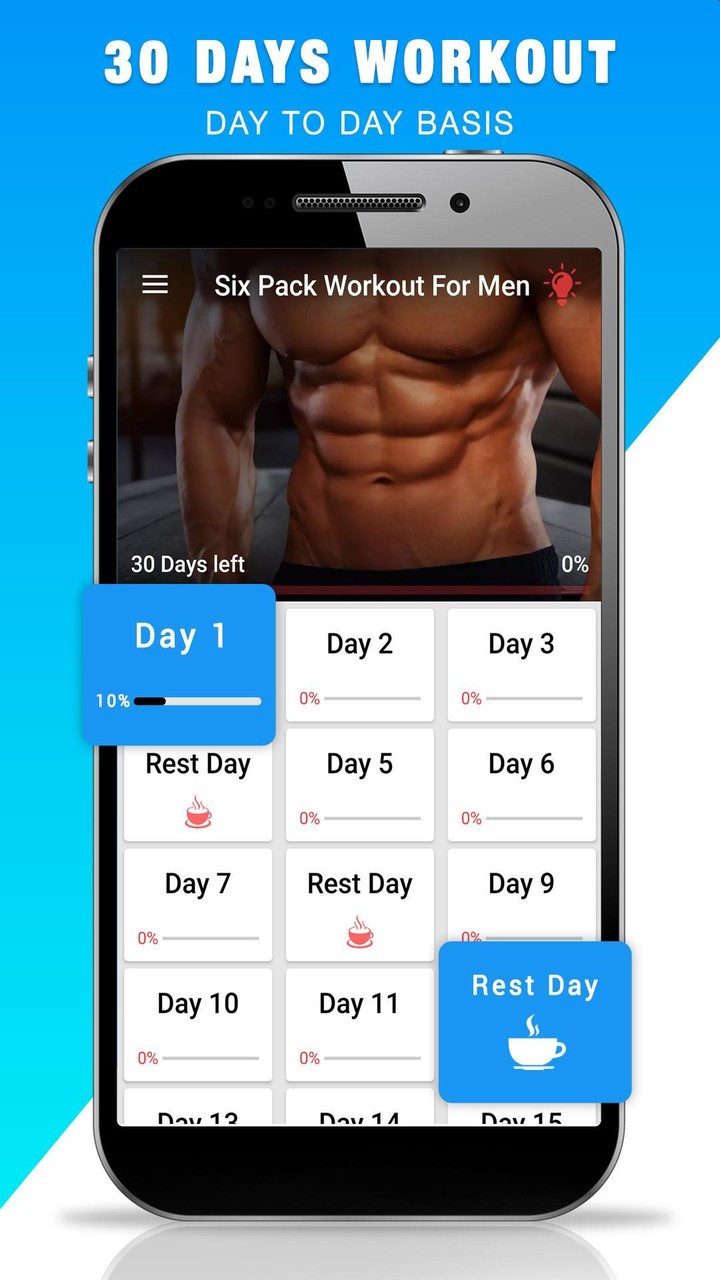 Six Pack Workout - Abs Workout for Men at Home screenshot image 1_Popularmodapk.com