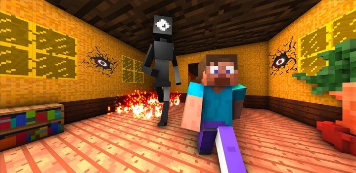 Craft Doors: Horror Escape Run screenshot image 1_Popularmodapk.com