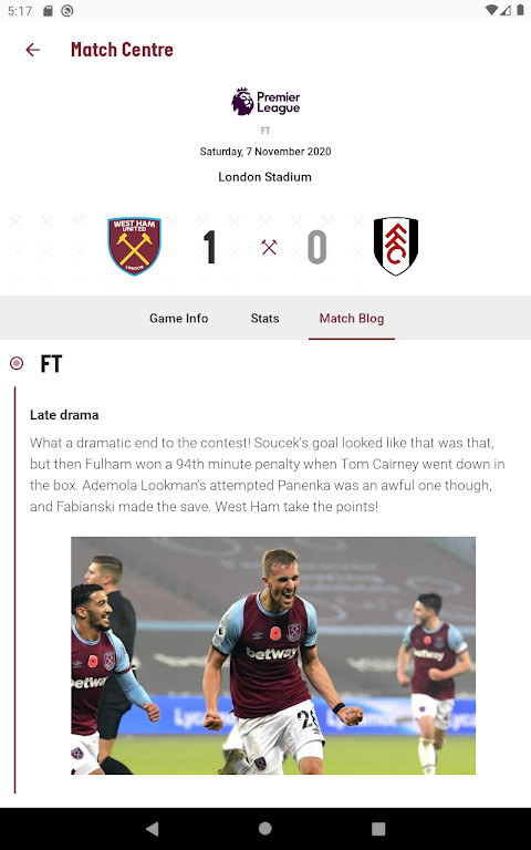 West Ham United screenshot image 12_Popularmodapk.com
