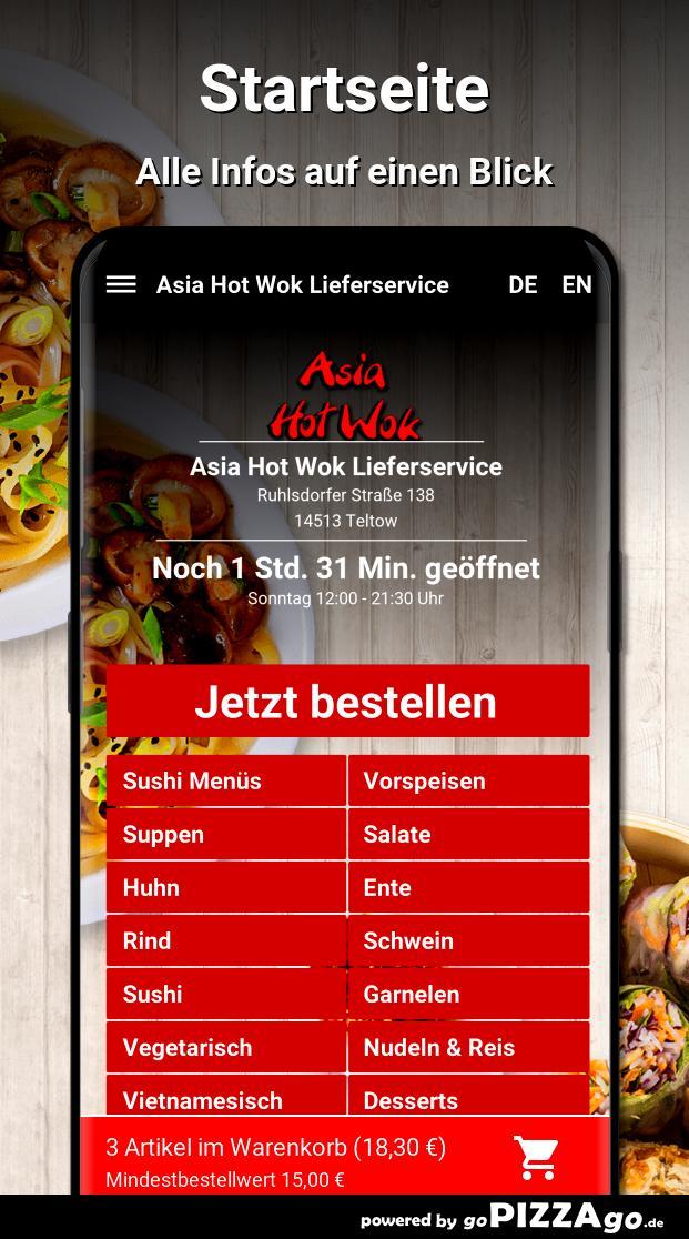 Asia Hot Wok Lieferservice Tel screenshot image 2_Popularmodapk.com