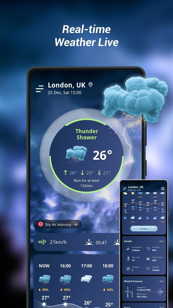 Weather Helper：Local Forecast screenshot image 1_Popularmodapk.com