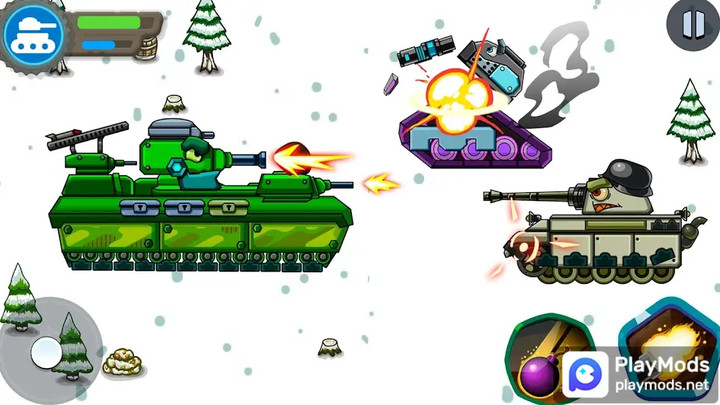 Tank battle: Tanks War 2D<span>(not attack)</span> screenshot image 3_Popularmodapk.com