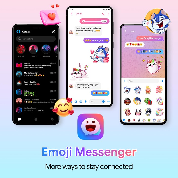Messenger SMS : Emoji, Font screenshot image 6_Popularmodapk.com