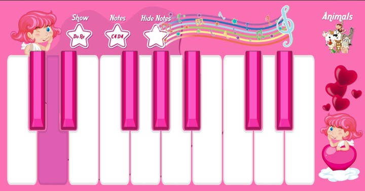 Piano Pink Animals screenshot image 2_Popularmodapk.com