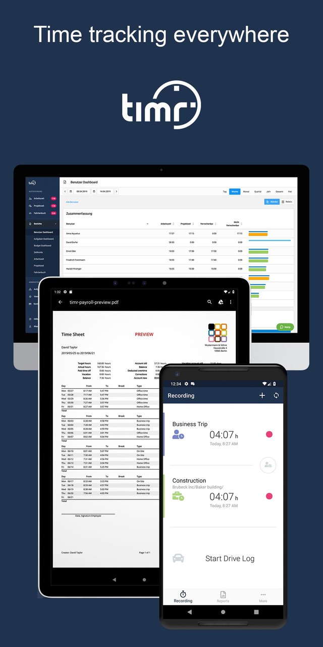 timr - time tracking with time recorder and GPS screenshot image 22_Popularmodapk.com