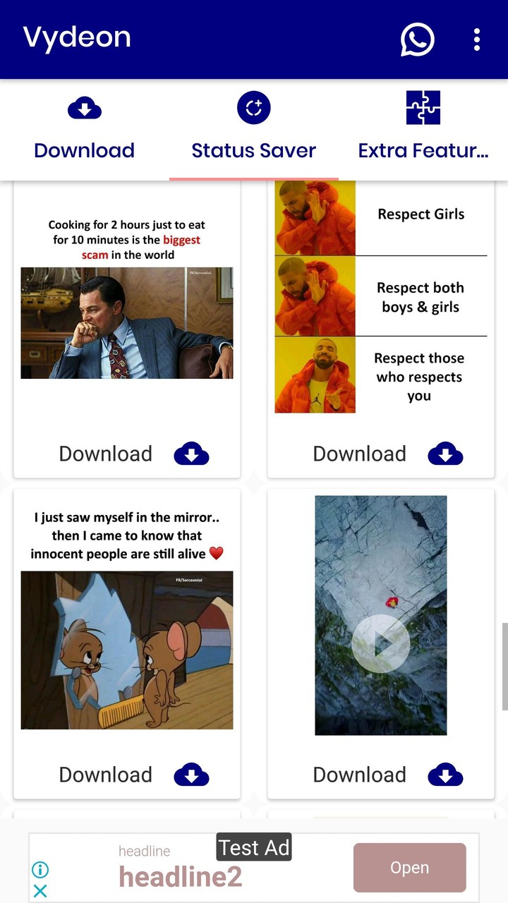 Vydeon-Story & Status Saver screenshot image 4_Popularmodapk.com
