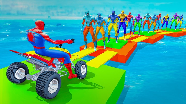 Superhero Bike Stunt Racing 3D screenshot image 4_Popularmodapk.com