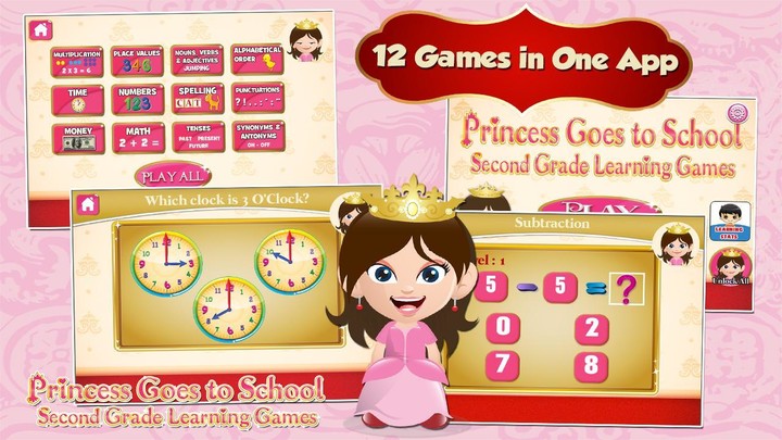 Princess Second Grade Games screenshot image 1_Popularmodapk.com