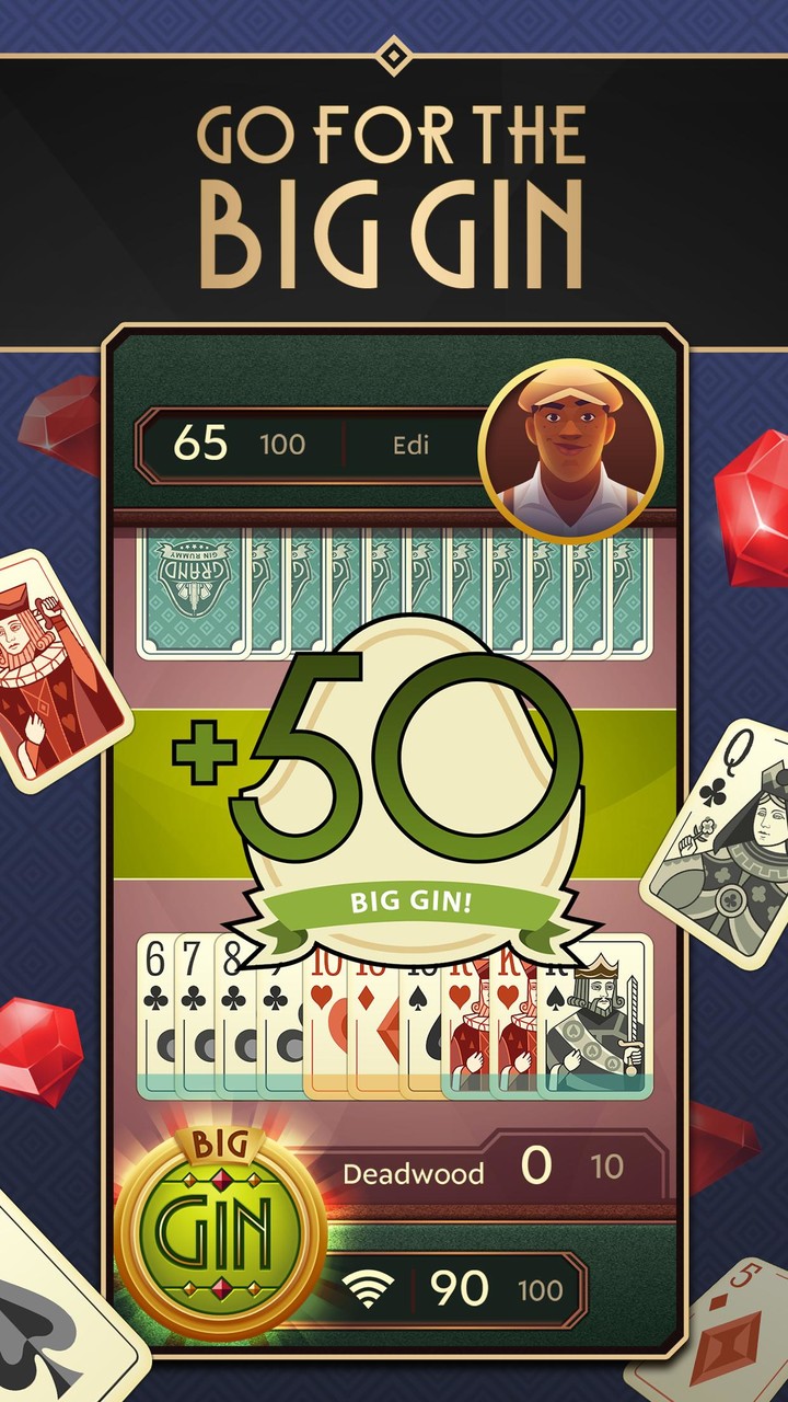 Grand Gin Rummy: Card Game screenshot image 2_Popularmodapk.com