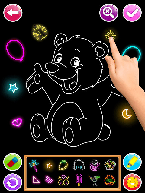Draw Glow Number - Learn To draw glow Flowers screenshot image 3_Popularmodapk.com