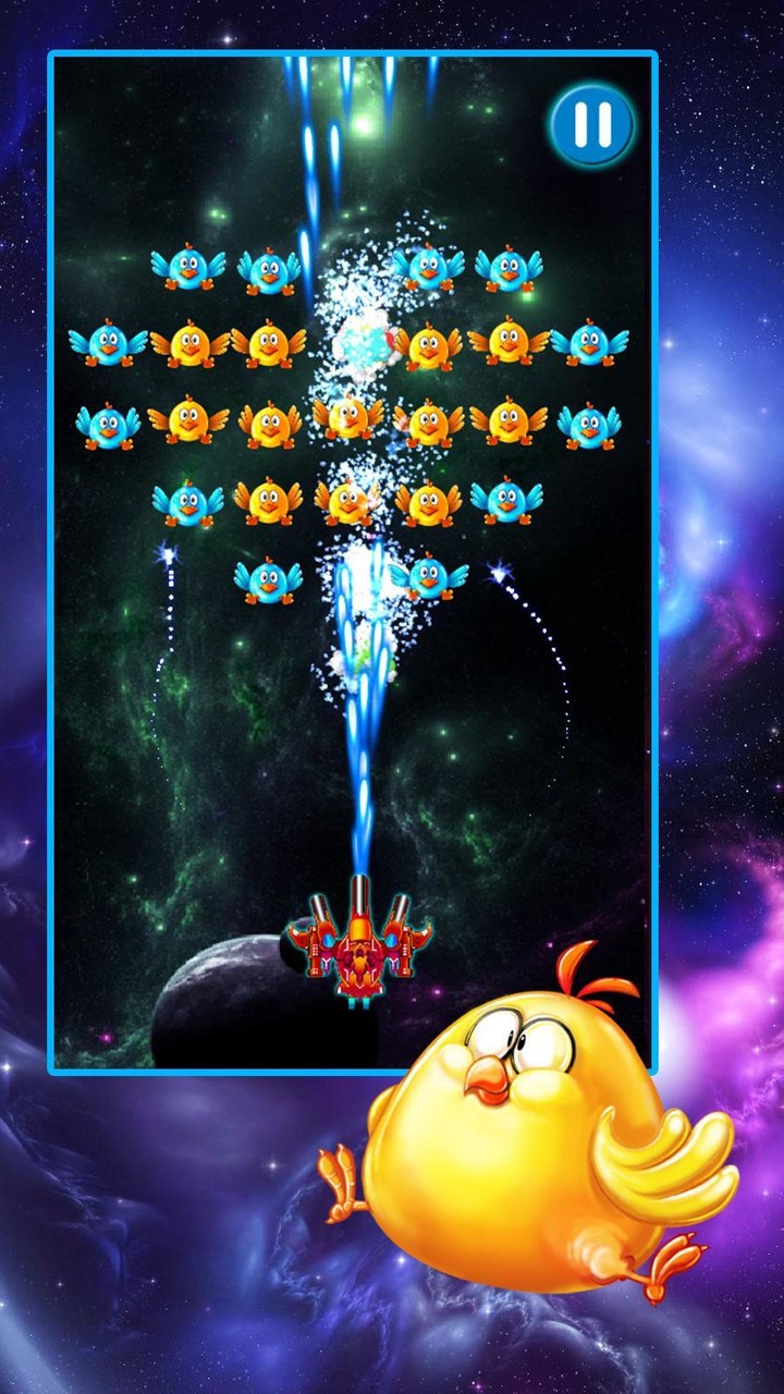 Chicken Shooter: Galaxy Attack screenshot image 1_Popularmodapk.com