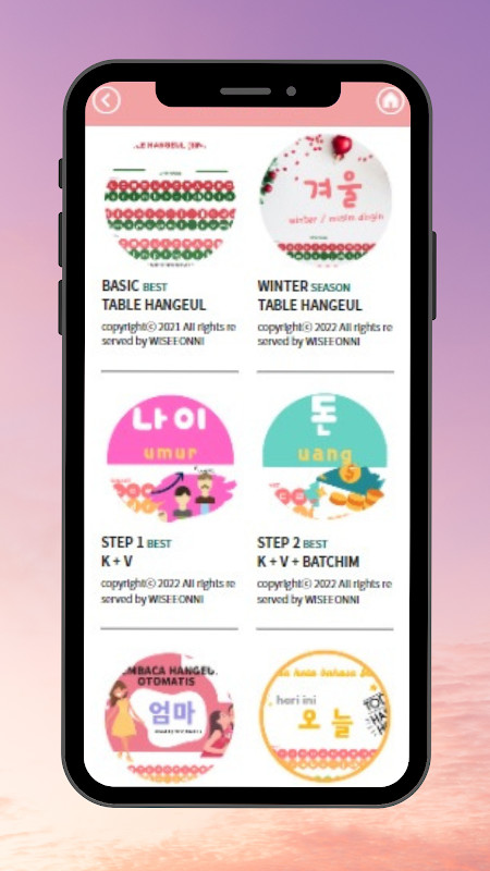 Hangeul Table _ Wiseeonni screenshot image 6_Popularmodapk.com