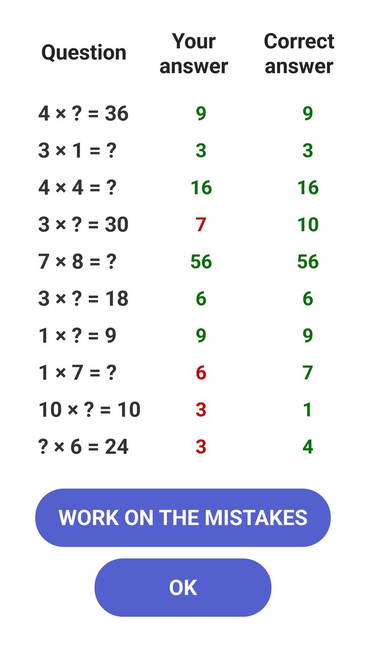 Times Table - Math Puzzles screenshot image 3_Popularmodapk.com