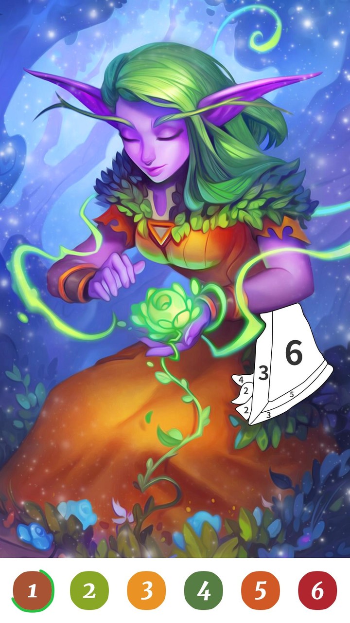 Elf Color by Number Paint Game screenshot image 2_Popularmodapk.com