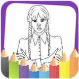 Coloring Book Wednesday Addams1.5_Popularmodapk.com