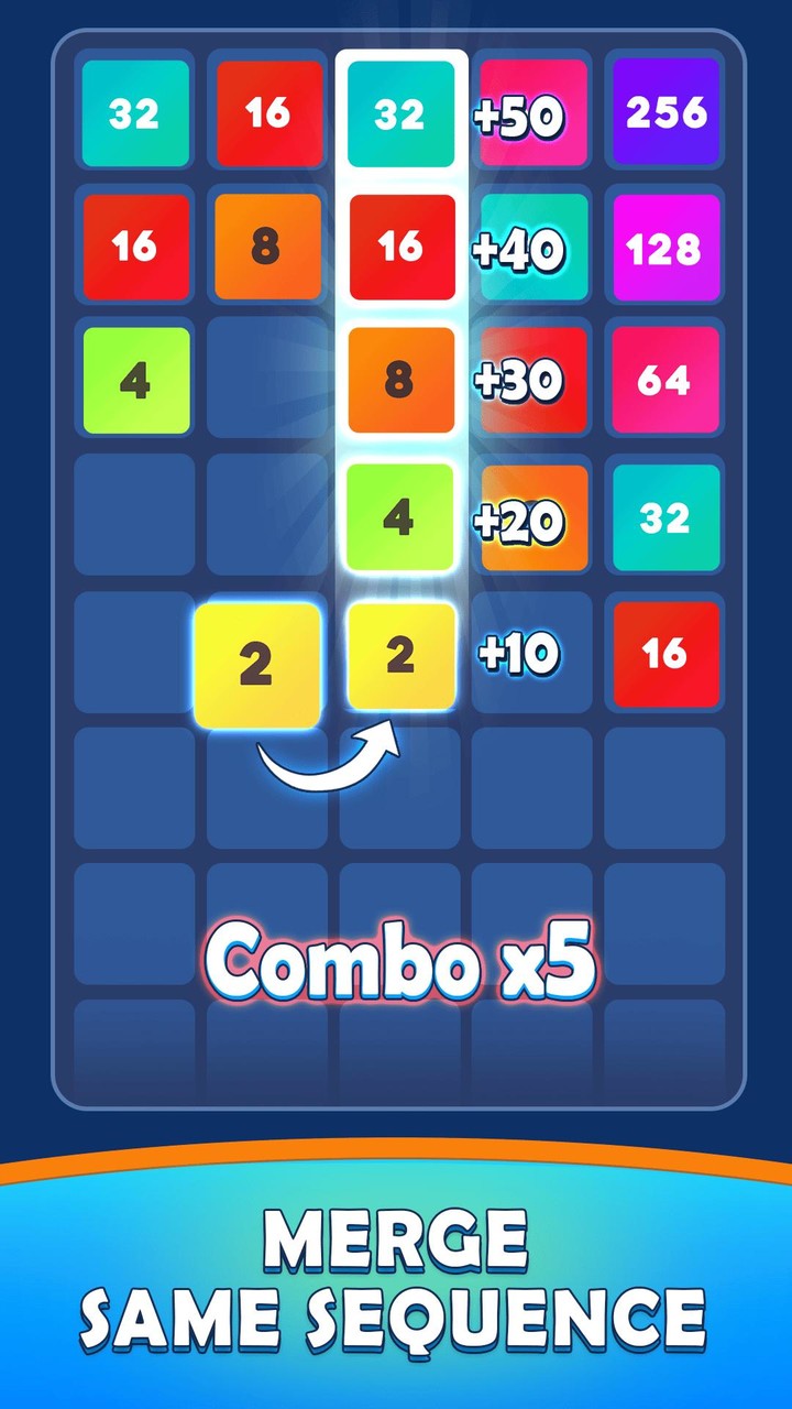 Merge 2048: Number Merge Games screenshot image 2_Popularmodapk.com