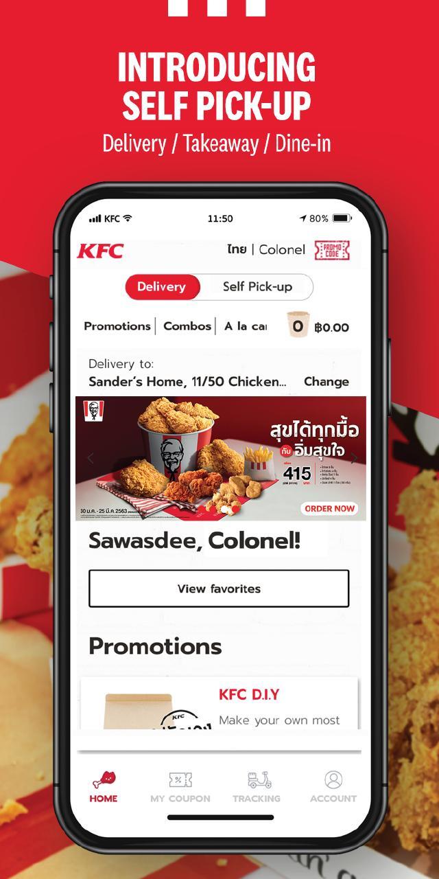 KFC Thailand-Online Food Ordering screenshot image 1_Popularmodapk.com