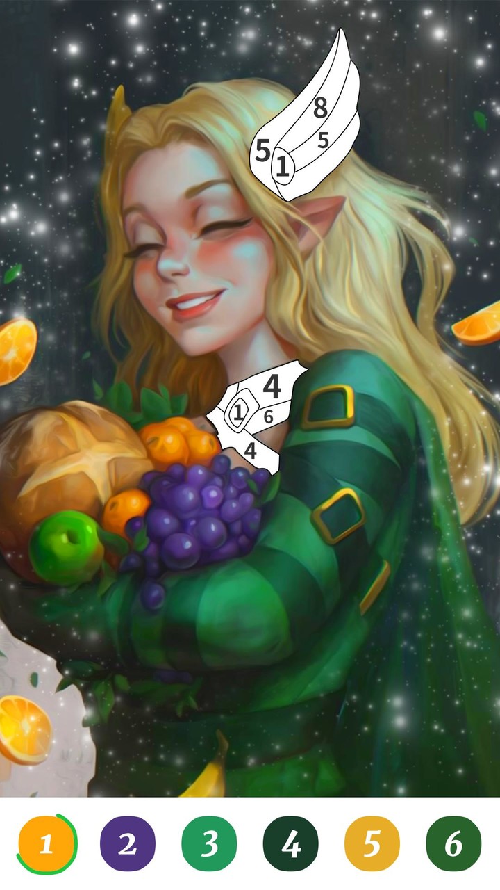 Elf Color by Number Paint Game screenshot image 3_Popularmodapk.com