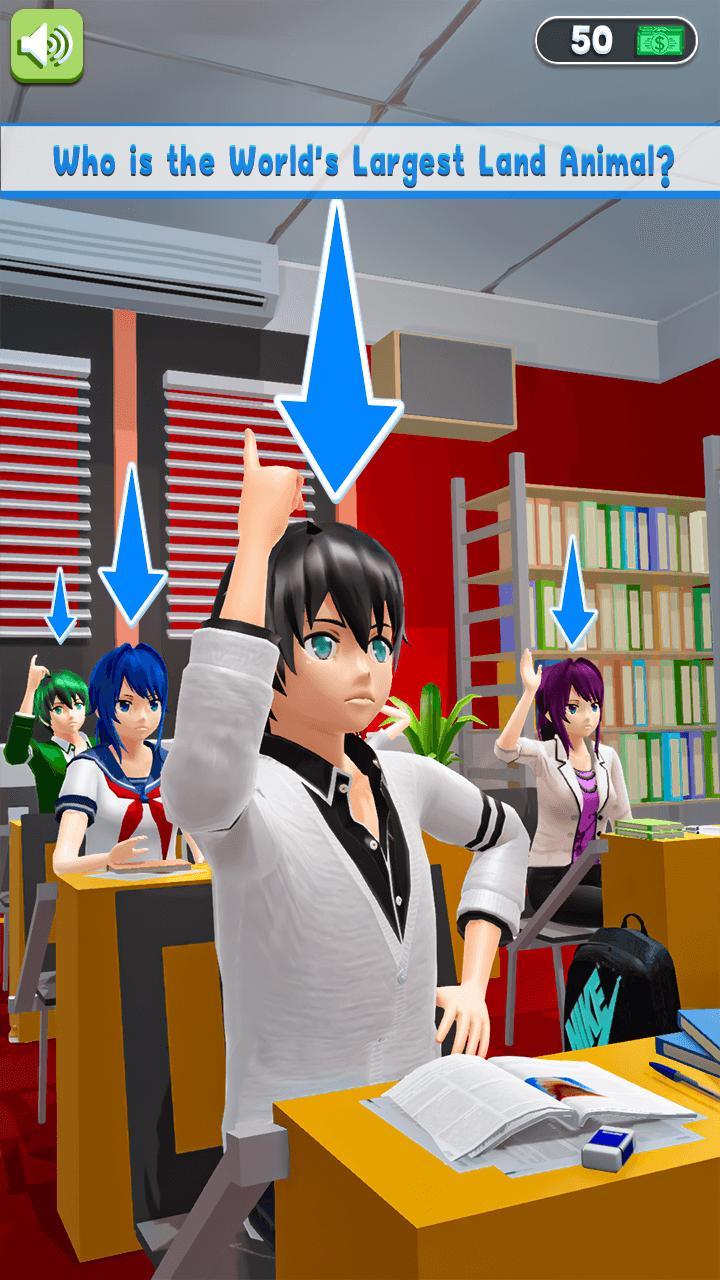 Anime School Teacher Simulator screenshot image 1_Popularmodapk.com