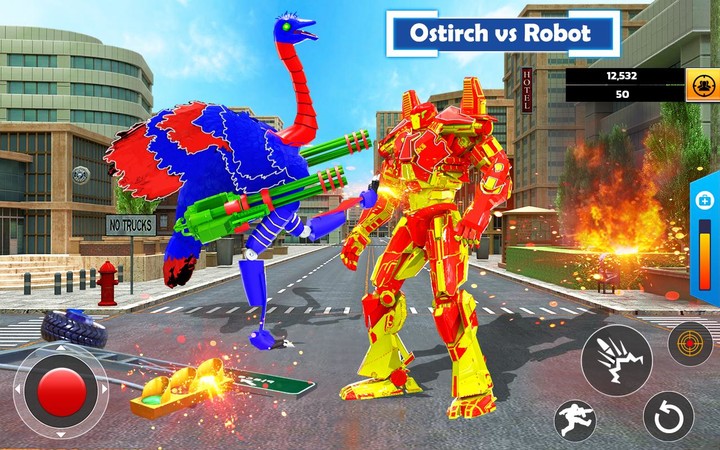 Ostrich Air Jet Robot Car Game screenshot image 17_Popularmodapk.com