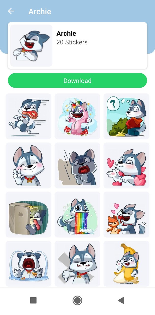 Cute Husky Stickers WAStickers screenshot image 1_Popularmodapk.com