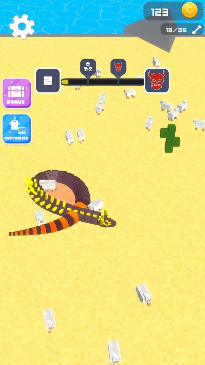 Crusher snake: Sneaky Snake screenshot image 5_Popularmodapk.com