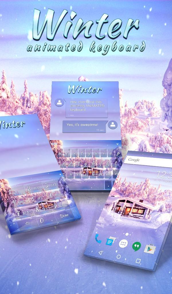 Winter Animated Keyboard + Live Wallpaper screenshot image 1_Popularmodapk.com