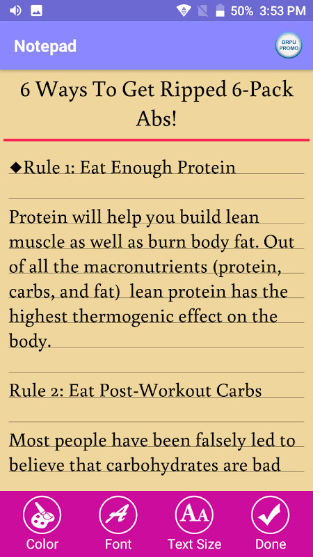 Cool Notepad Rich Text Editor to Write Fancy Notes screenshot image 33_Popularmodapk.com