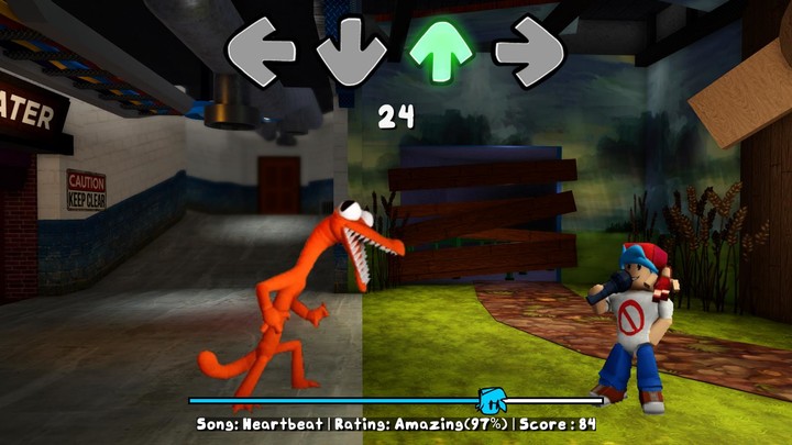 Orange Rainbow Friends FNF Mod screenshot image 3_Popularmodapk.com