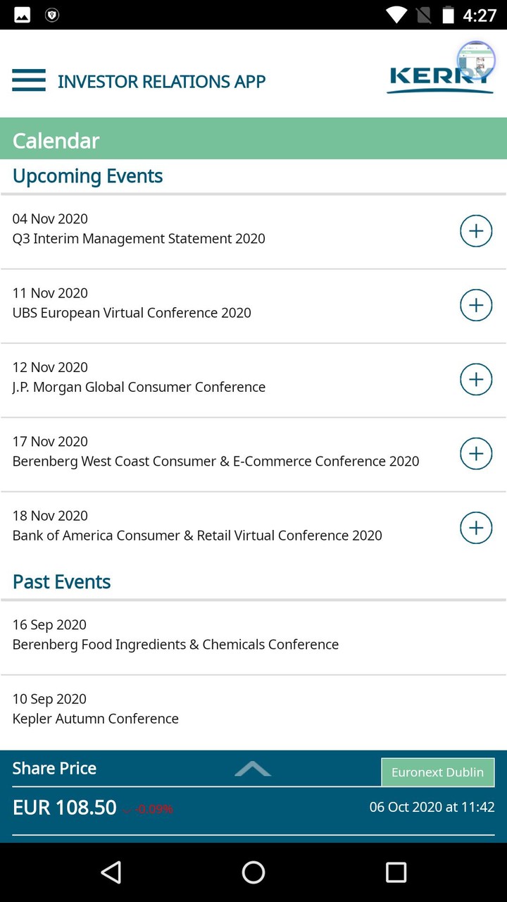 Kerry Group Investor Relations screenshot image 4_Popularmodapk.com