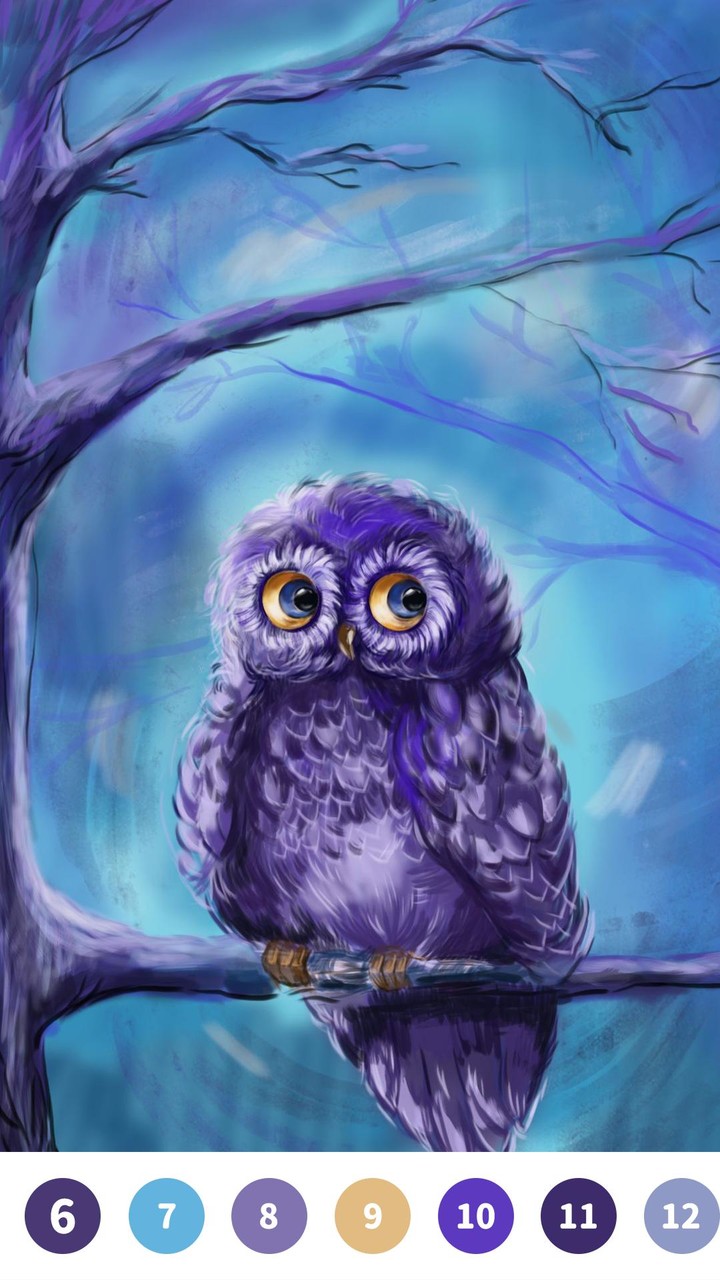 Owl Paint by Number Coloring screenshot image 4_Popularmodapk.com