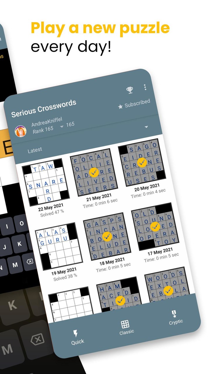 Serious Crosswords - daily screenshot image 2_Popularmodapk.com
