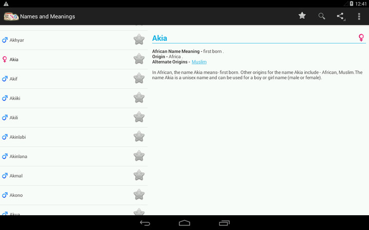 Firstname: Names and Meanings screenshot image 2_Popularmodapk.com