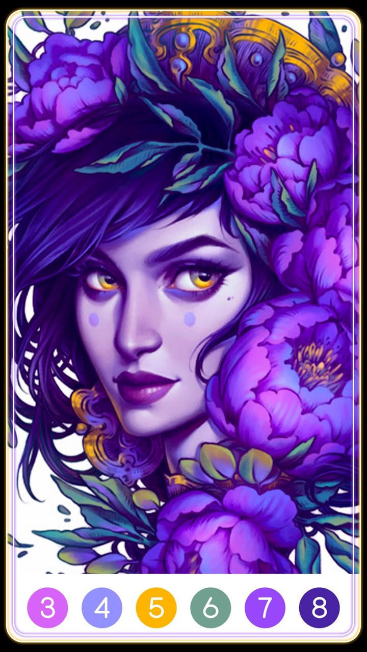 Flower Girl Color by Number screenshot image 4_Popularmodapk.com