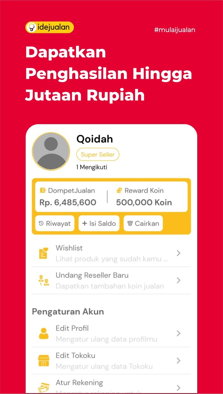 IDEJUALAN - Reseller Dropship screenshot image 5_Popularmodapk.com