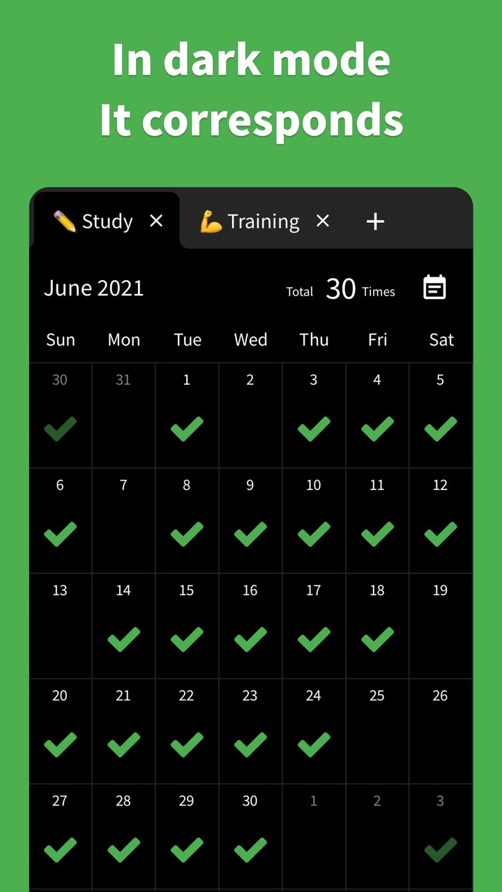 Check Calendar - Habit Making screenshot image 3_Popularmodapk.com