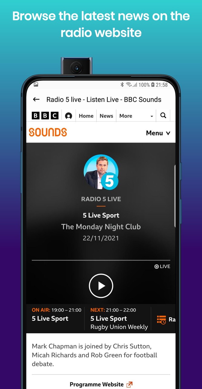 Radio 5 live UK Online Radio screenshot image 4_Popularmodapk.com