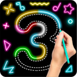 Draw Glow Number - Learn To draw glow Flowers1.6_Popularmodapk.com