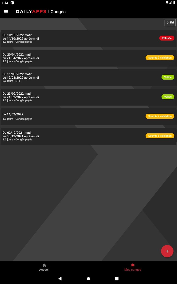 DAILYAPPS Congés screenshot image 13_Popularmodapk.com
