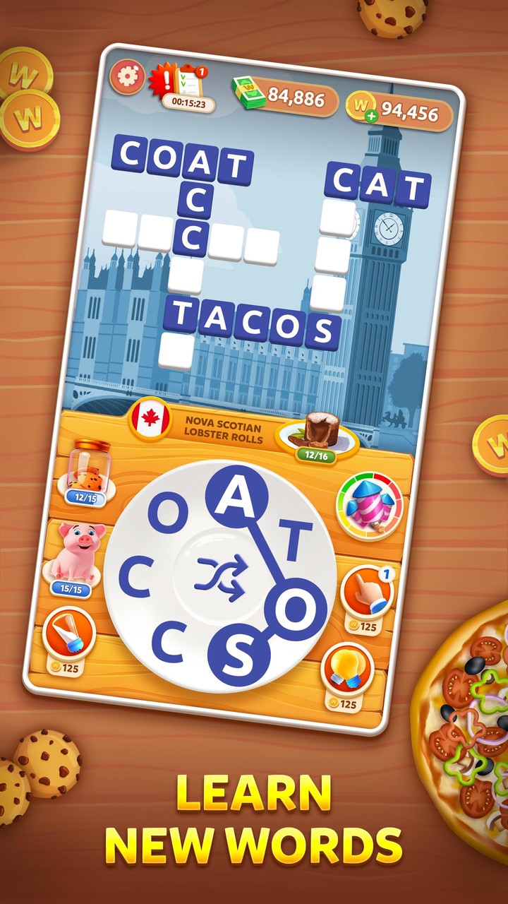 Wordelicious: Food & Travel screenshot image 2_Popularmodapk.com