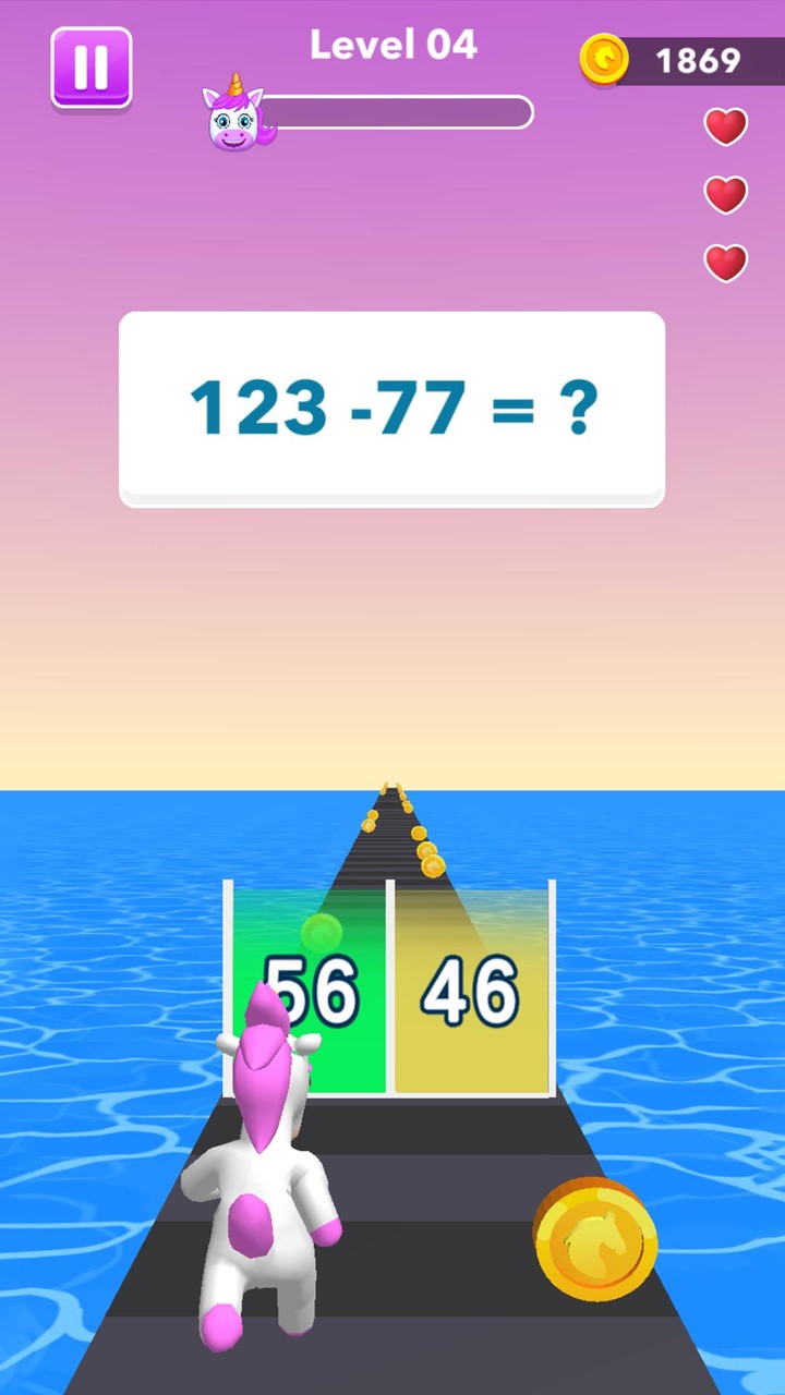 Unicorn Dash Game: Math Runner screenshot image 4_Popularmodapk.com