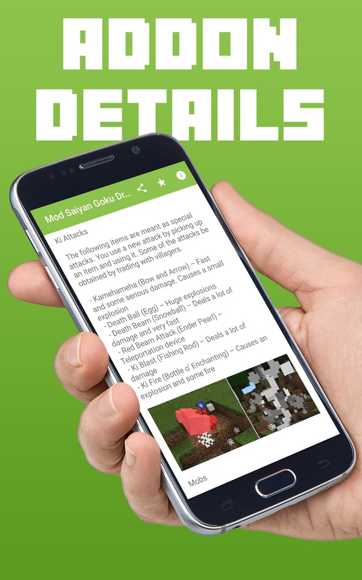 Mod Saiyan Goku Dragon Craft Z for MCPE screenshot image 3_Popularmodapk.com