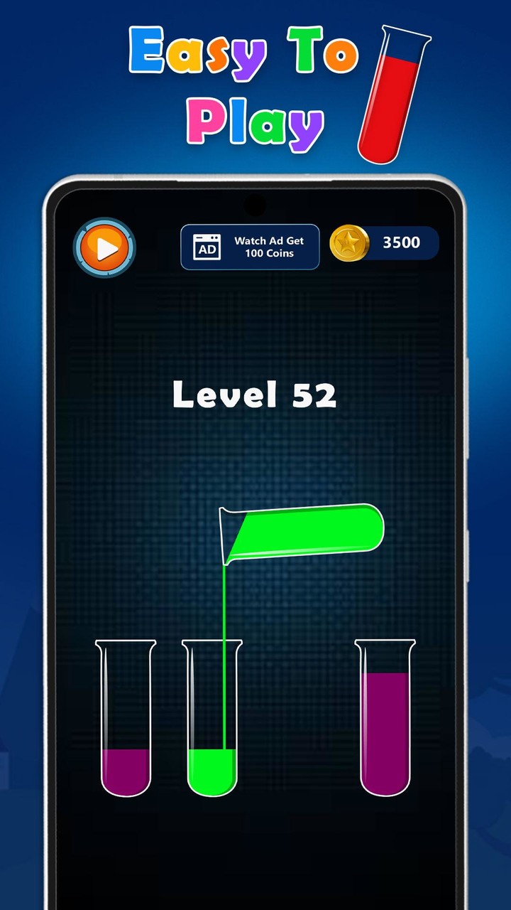 Water Sort - Color Puzzle Game screenshot image 2_Popularmodapk.com
