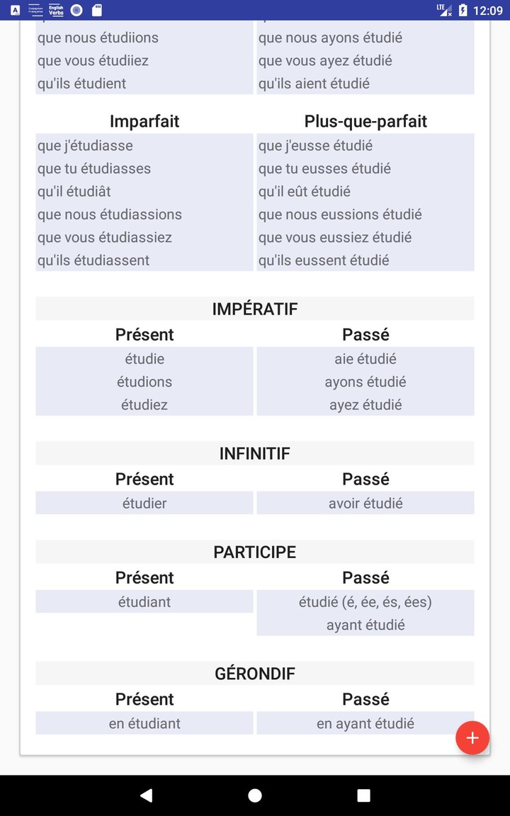Conjugaison Française screenshot image 15_Popularmodapk.com