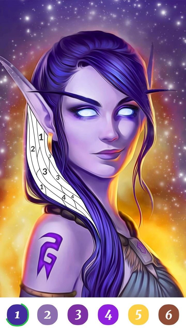 Elf Color by Number Paint Game screenshot image 4_Popularmodapk.com