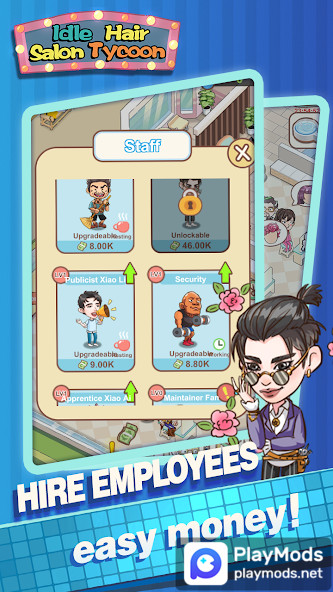 Idle Hair Salon Tycoon<span>(Unlimited Resources)</span> screenshot image 3_Popularmodapk.com