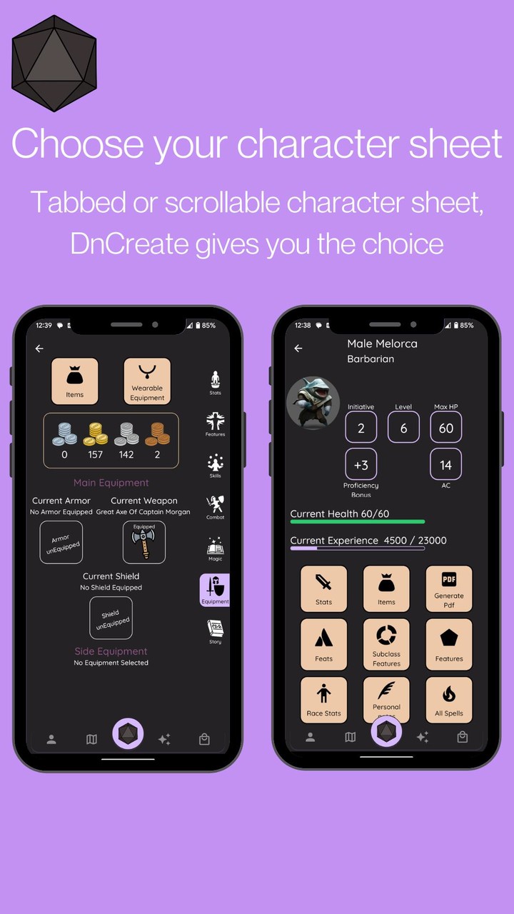 DnCreate - DnD 5e sheet screenshot image 3_Popularmodapk.com