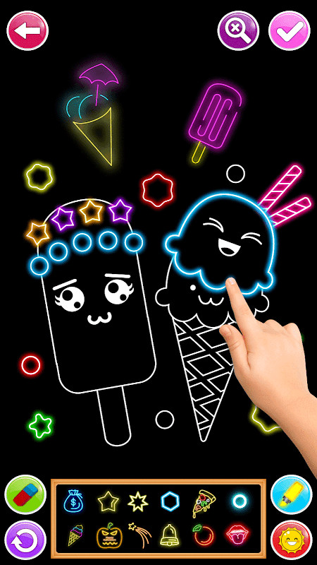 Draw Glow Number - Learn To draw glow Flowers screenshot image 11_Popularmodapk.com