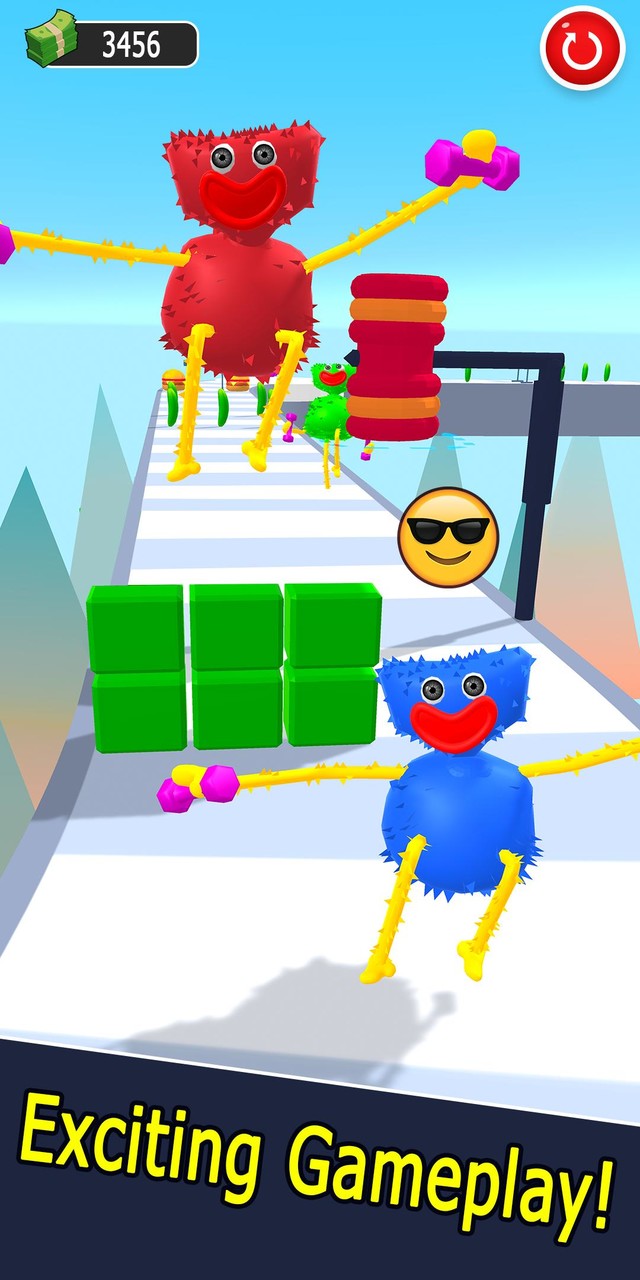 Huggy wuggy body twerk race 2 screenshot image 3_Popularmodapk.com