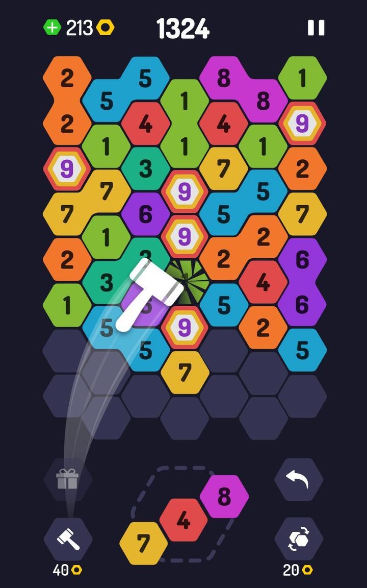 UP 9 Hexa Puzzle! Merge em all screenshot image 4_Popularmodapk.com